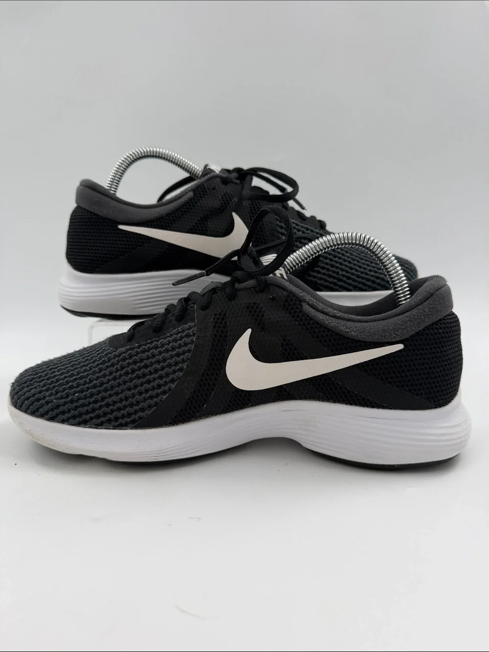 Nike Women's Size 8.0 Revolution 4 Running Shoes  Black/White-Anthracite